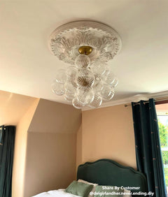Modern Cluster Glass Globe Bubble Chandelier