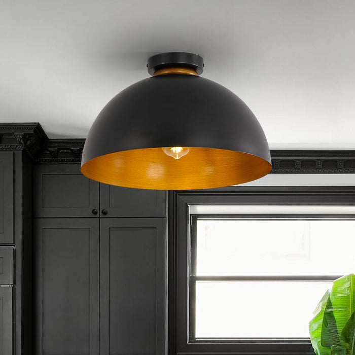 Modern Farmhouse 1-Light Dome Flush Mount