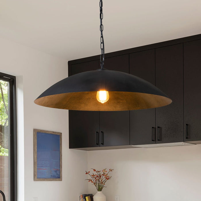 Modern Farmhouse Black Dome Pendant Lighting