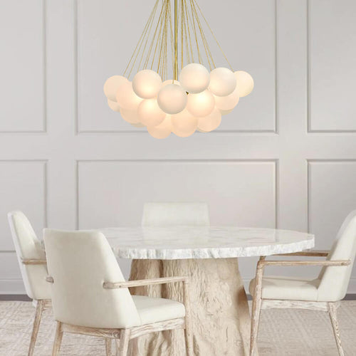 Modern Hanging Glass Cluster Bubble Chandelier Light