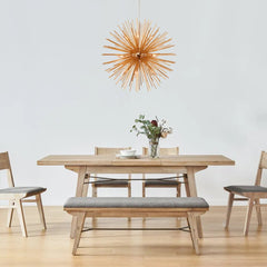 Modern Gold Sunburst Hanging Pendant Light