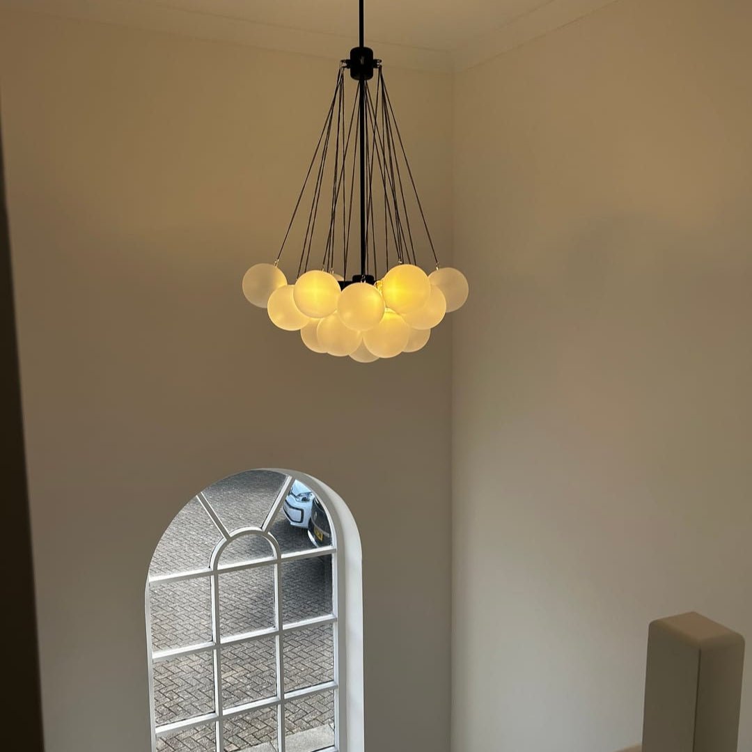 Modern Hanging Glass Cluster Bubble Chandelier Light