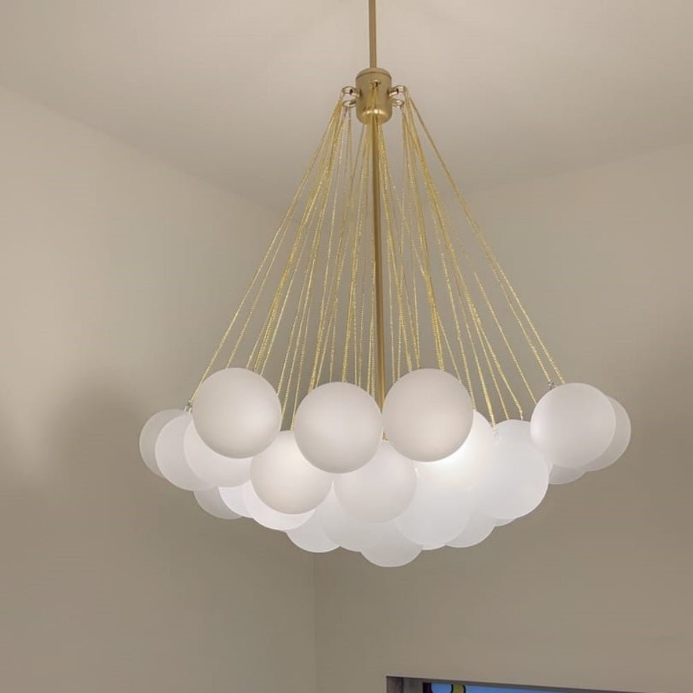 Modern Hanging Glass Cluster Bubble Chandelier Light