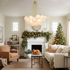 Modern Hanging Glass Cluster Bubble Chandelier Light