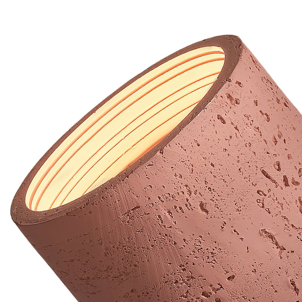 Modern LED Cylinder Stone Flush Mount Ceiling Light