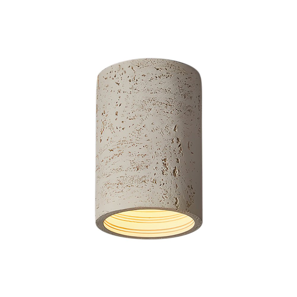 Modern LED Cylinder Stone Flush Mount Ceiling Light