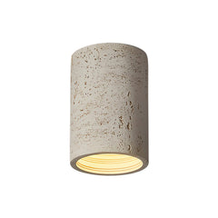 Modern LED Cylinder Stone Flush Mount Ceiling Light