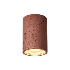 Modern LED Cylinder Stone Flush Mount Ceiling Light