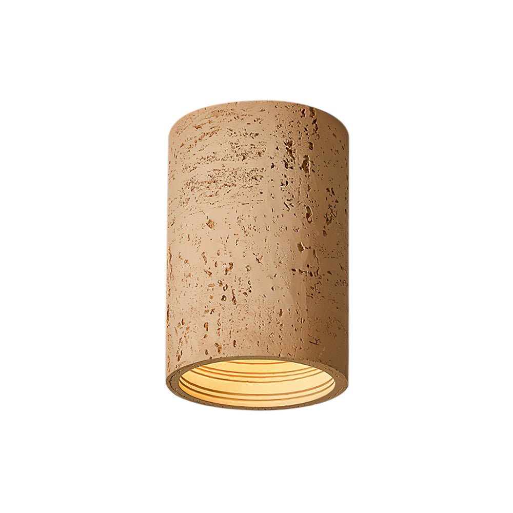 Modern LED Cylinder Stone Flush Mount Ceiling Light