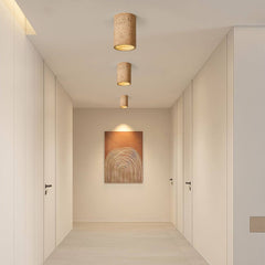 Modern LED Cylinder Stone Flush Mount Ceiling Light