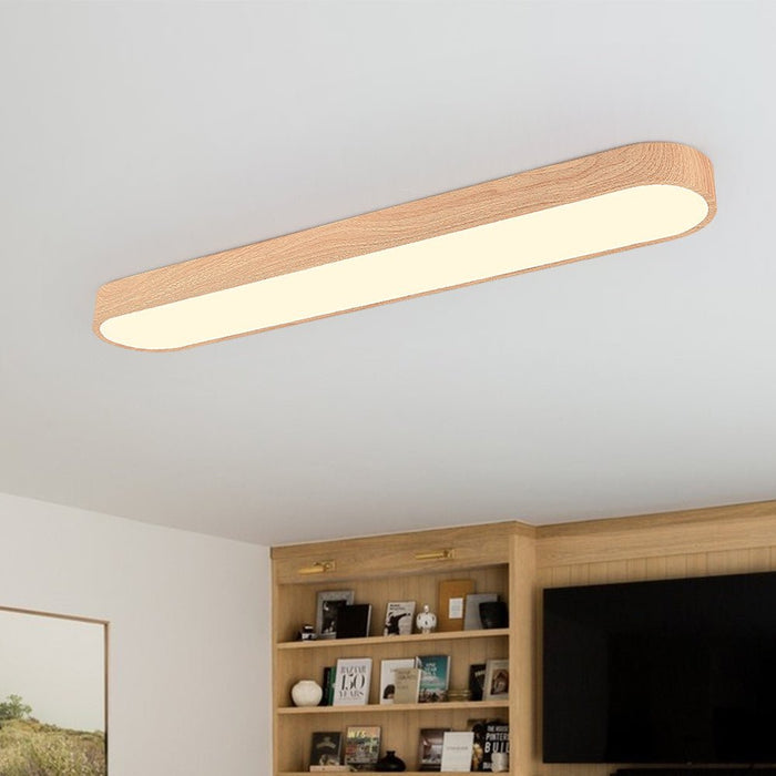 Modern LED Long Oval Flush Mount Ceiling Light