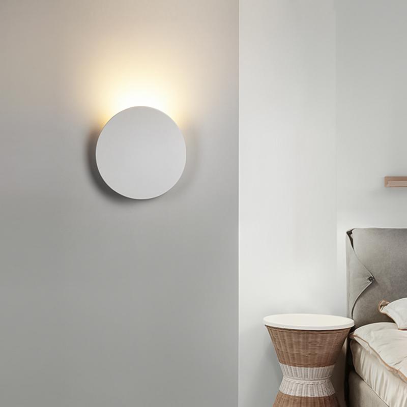Modern Round Wall Sconce with Solar Shape