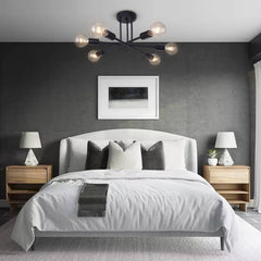 Modern Six Lights Sputnik Sphere Semi Flush Mount Lighting