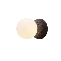 Natural Stone Wall Light with Single Opal Glass