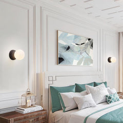 Natural Stone Wall Light with Single Opal Glass