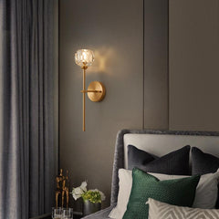 Needle Wall Sconce with Crystal Shade