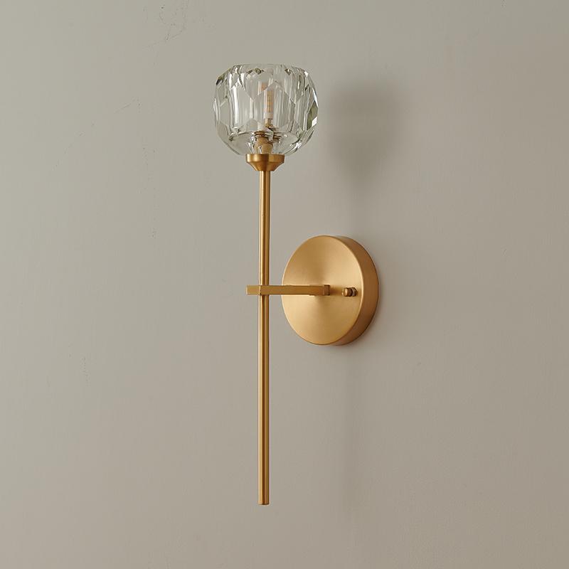 Needle Wall Sconce with Crystal Shade