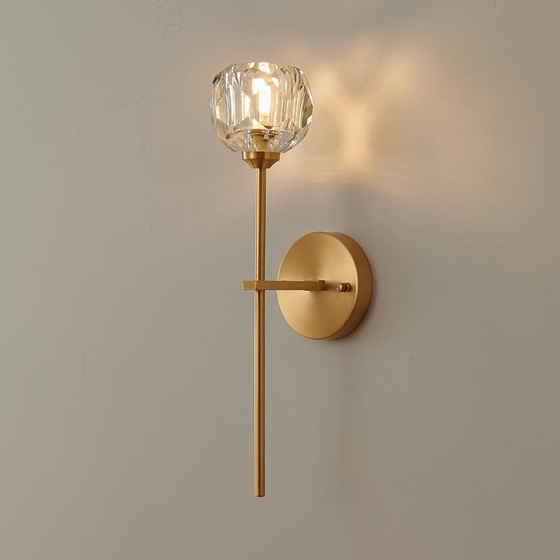 Needle Wall Sconce with Crystal Shade