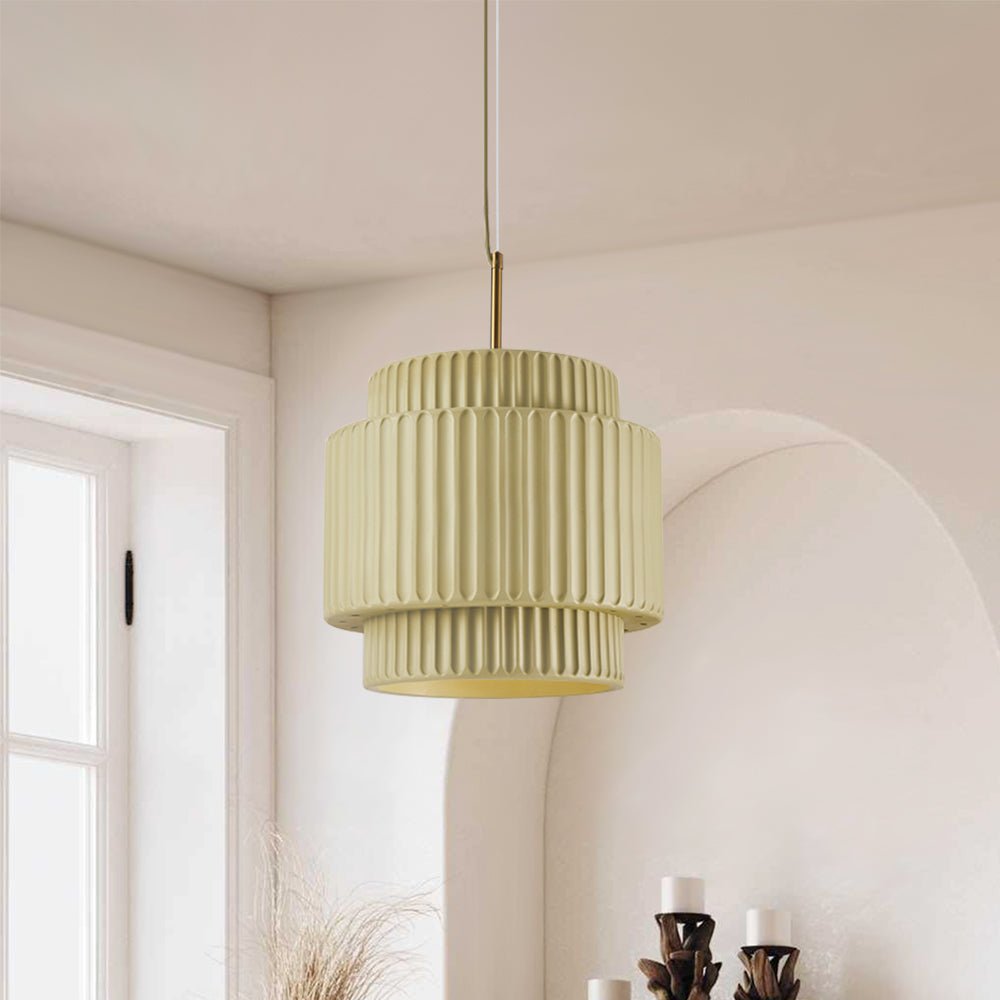 Nordic Cream Style Layer Ceramic Pendant Light