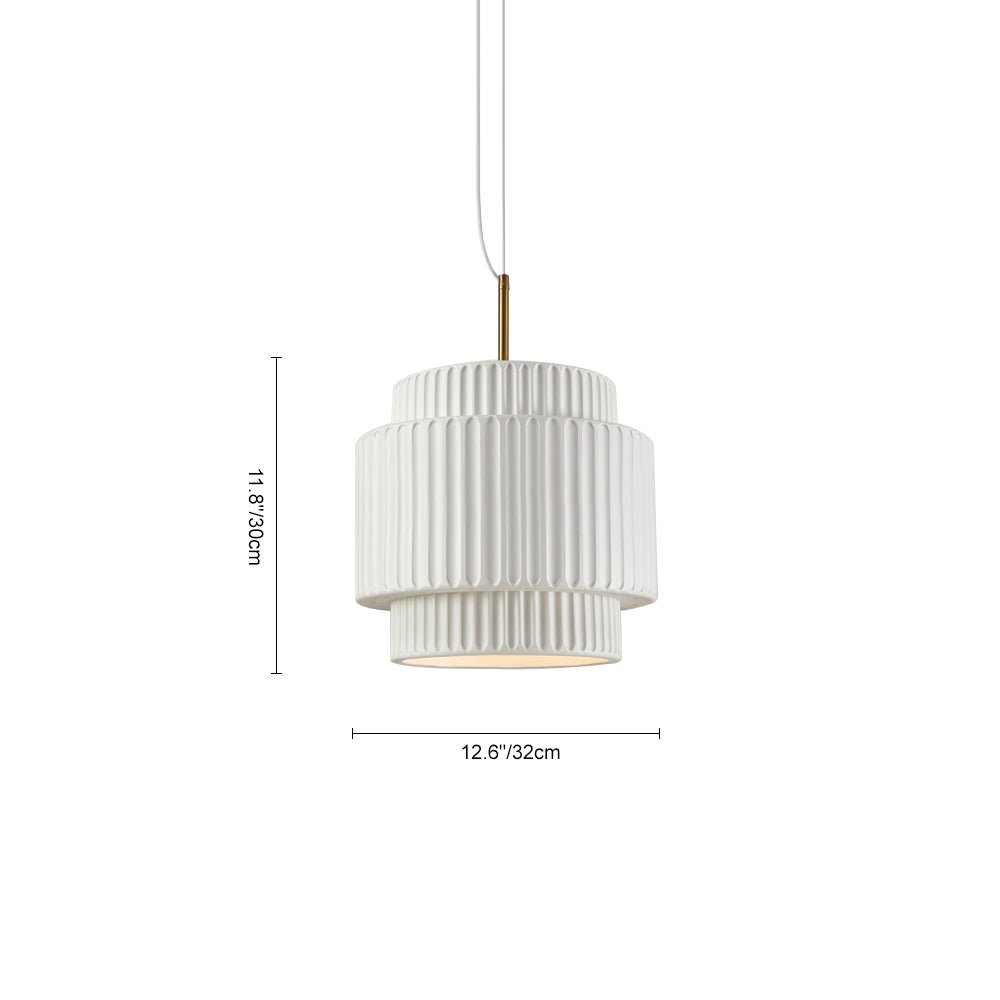 Nordic Cream Style Layer Ceramic Pendant Light