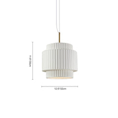 Nordic Cream Style Layer Ceramic Pendant Light