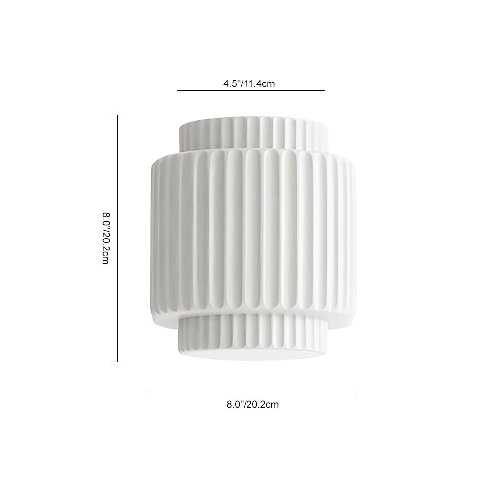 Nordic Cream Style Layer Ceramic Wall Sconce