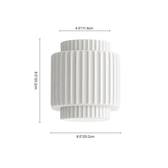 Nordic Cream Style Layer Ceramic Wall Sconce