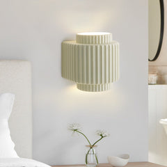 Nordic Cream Style Layer Ceramic Wall Sconce