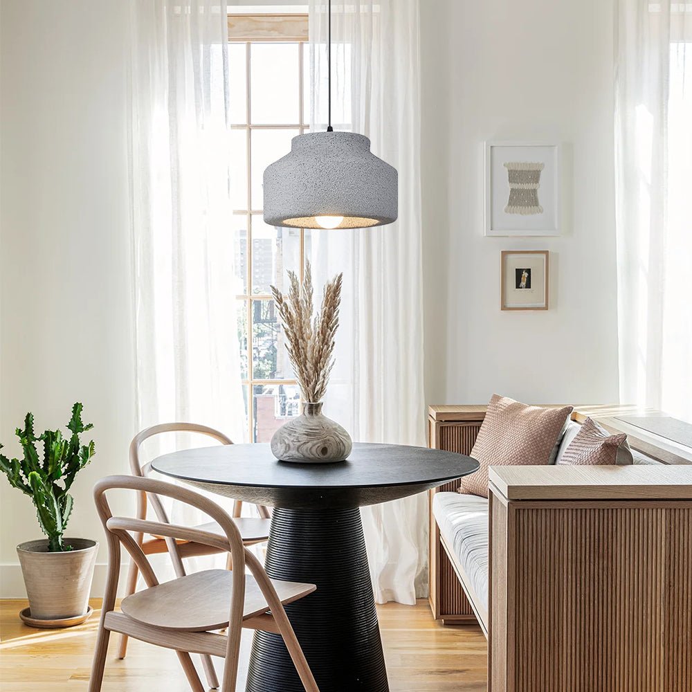 Nordic Earthen Jar Style Drum Pendant Light