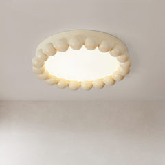 Nordic Minimalist Resin Beads Shape LED Wabi-Sabi Flush Mount Ceramic Ceiling Light