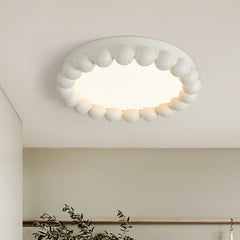 Nordic Minimalist Resin Beads Shape LED Wabi-Sabi Flush Mount Ceramic Ceiling Light