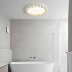 Nordic Minimalist Resin Beads Shape LED Wabi-Sabi Flush Mount Ceramic Ceiling Light