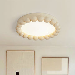 Nordic Minimalist Resin Beads Shape LED Wabi-Sabi Flush Mount Ceramic Ceiling Light