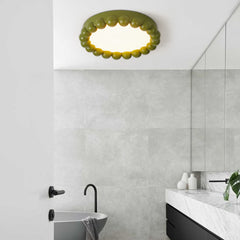 Nordic Minimalist Resin Beads Shape LED Wabi-Sabi Flush Mount Ceramic Ceiling Light
