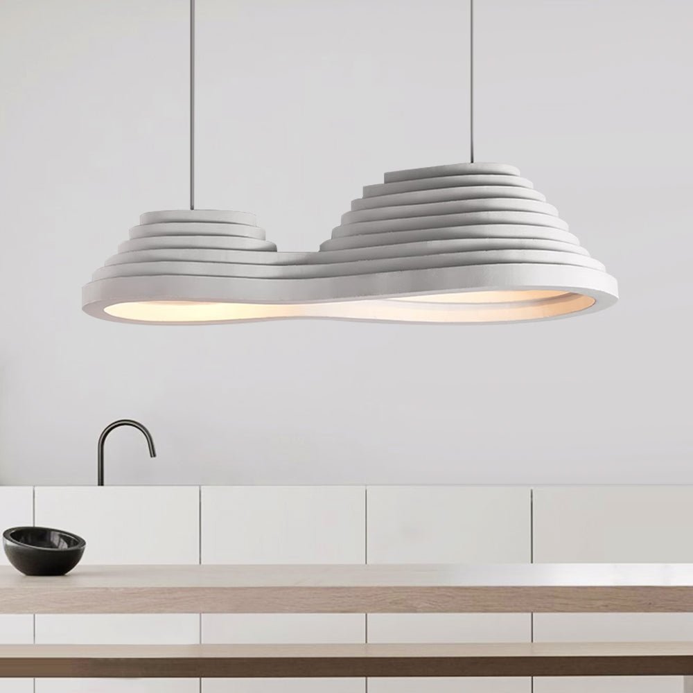 Nordic Ribbed Bell-Shaped Tiered Pendant Light