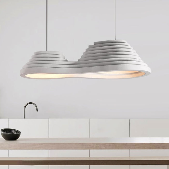 Nordic Ribbed Bell-Shaped Tiered Pendant Light