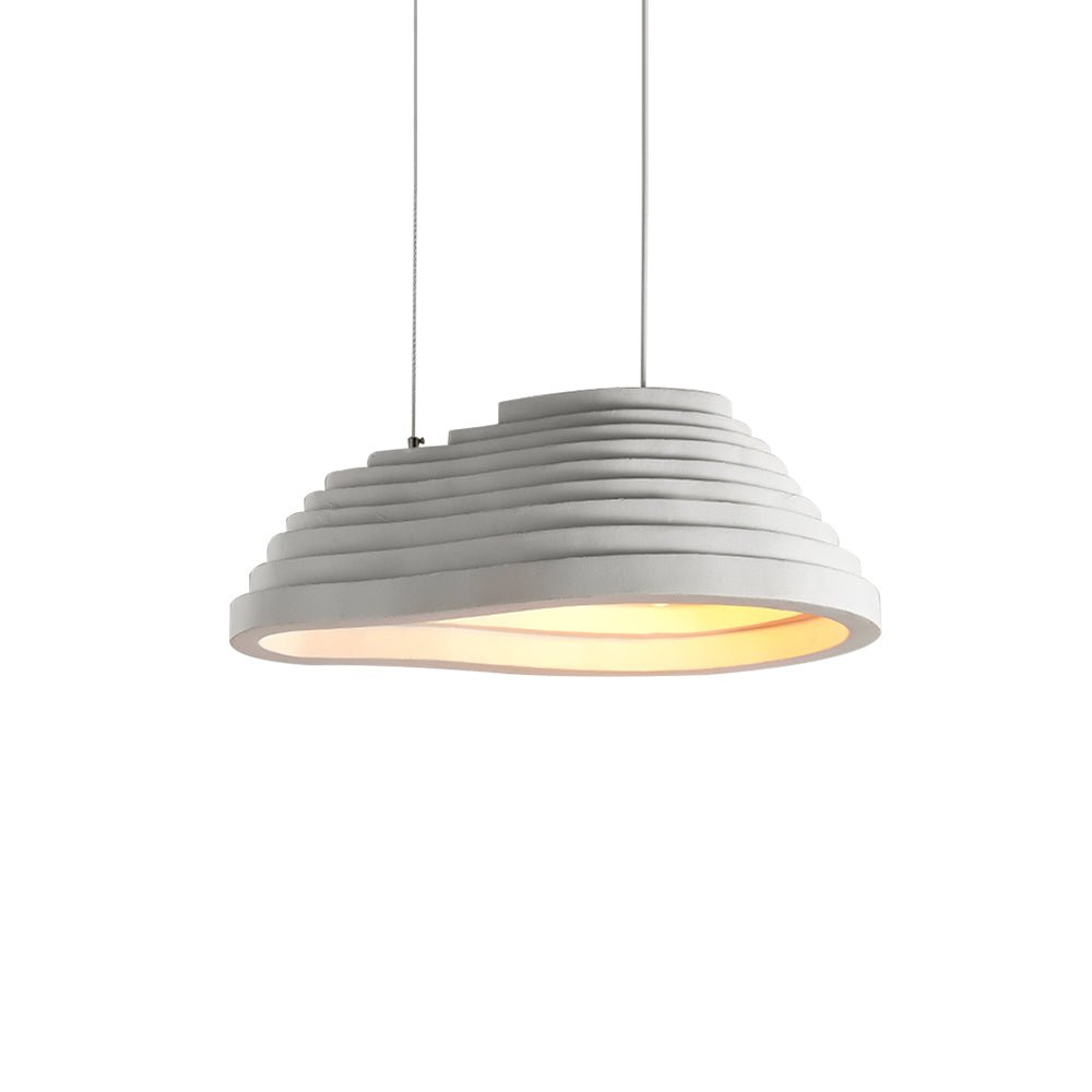 Nordic Ribbed Bell-Shaped Tiered Pendant Light