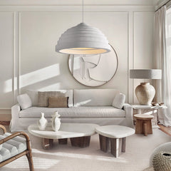 Nordic Ribbed Bell-Shaped Tiered Pendant Light