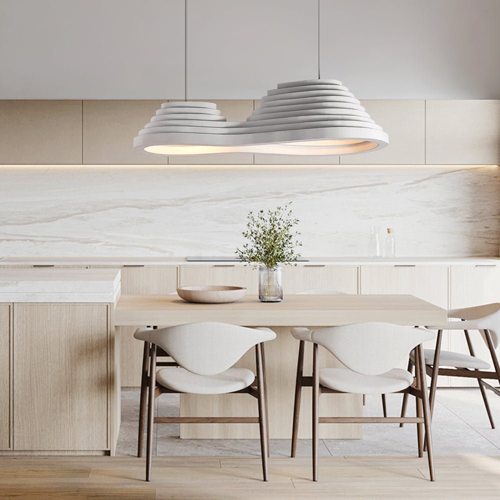 Nordic Ribbed Bell-Shaped Tiered Pendant Light