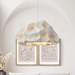 Nordic Stone Rock Design Pendant Light