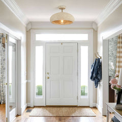 Nordic Stone Style Speckled Semi Flush Mount
