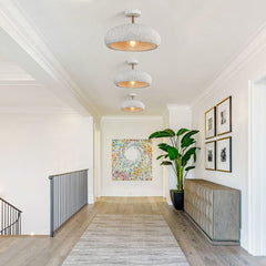 Nordic Stone Style Speckled Semi Flush Mount