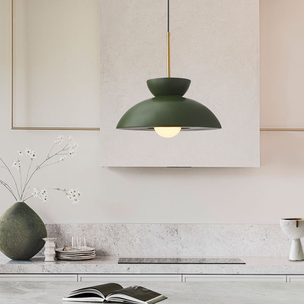 Resin Dome Ceramic Pendant Light