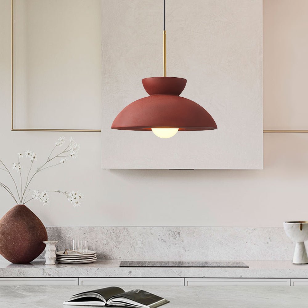 Resin Dome Ceramic Pendant Light
