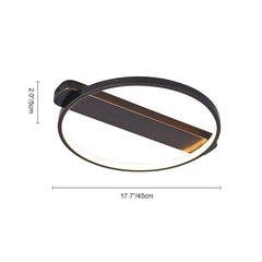 Round Hollow Surface LED Flush Mount in Gold/ Black