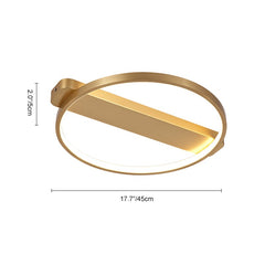 Round Hollow Surface LED Flush Mount in Gold/ Black
