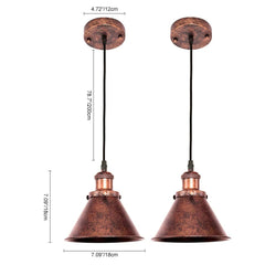 Rustic Antique Copper Kitchen Island Pendant Light x2