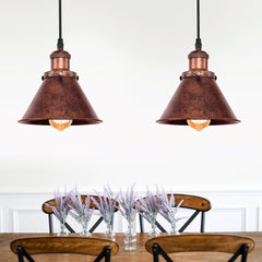 Rustic Antique Copper Kitchen Island Pendant Light x2