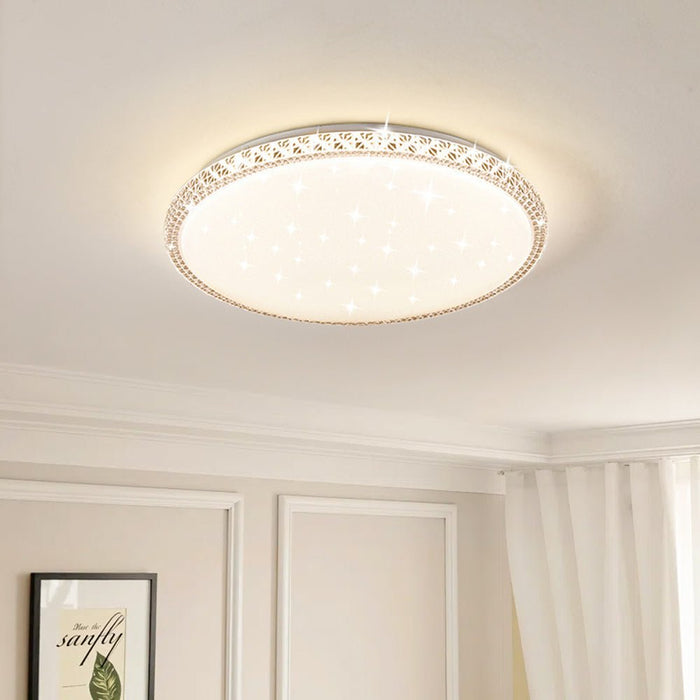 Shining Crystal-inspired Glass Chandelier Flush Mount Ceiling