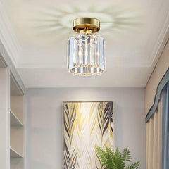 Modern Crystal Glass Ceiling Light Flush Mount Fitting
